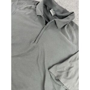 Nike Golf Dri-Fit Polo Shirt Mens XL Black 1/4 Zip Short Sleeve